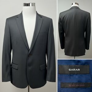 SARAR Men’s 38R Dark Gray Taupe Blazer Suit Jacket